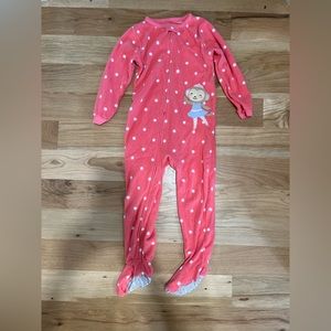 SET OF 5*** girl fleece footie onesie pajamas